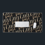 Faux Gold Foil | Girl Boss | Modern Ultra Desk Mat<br><div class="desc">GIRL BOSS - modern,  fun,  trendy and powerful

***For additional zazzle business stationery,  advertising or merchandising items to match this item,  please contact us through the designer contact on the our zazzle homepage.

*NOT REAL FOIL</div>