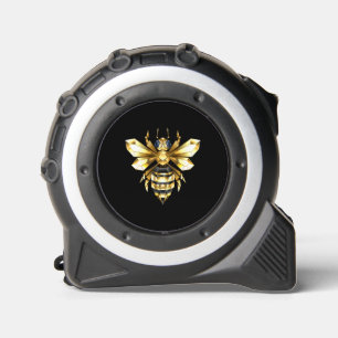 Faux Gold Foil Logo Bee Polygonal on Black 1