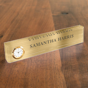 Faux Gold Foil Luxury Nameplate