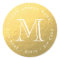 Faux Gold Foil Monogram Return Address Label
