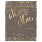 Faux Gold Foil "Mr. & Mrs." Monogram Wedding