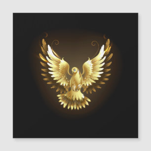 Faux Gold Foil Peace Dove on Black