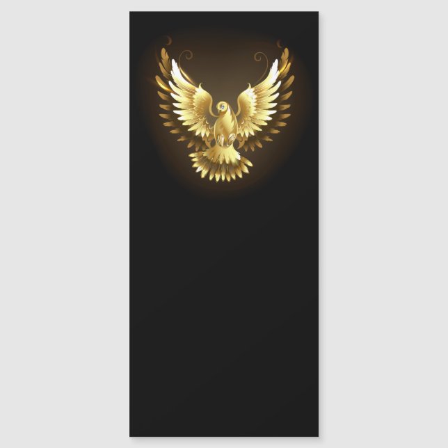 Faux Gold Foil Peace Dove on Black (Front)