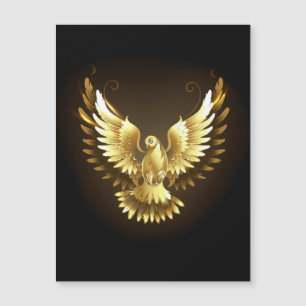 Faux Gold Foil Peace Dove on Black