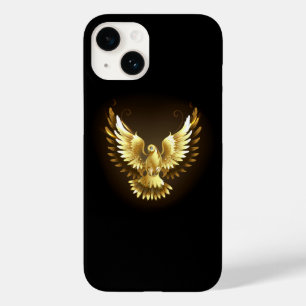 Faux Gold Foil Peace Dove on Black Case-Mate iPhone 14 Case
