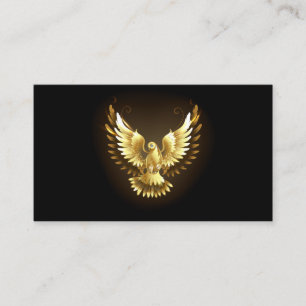 Faux Gold Foil Peace Dove on Black Enclosure Card
