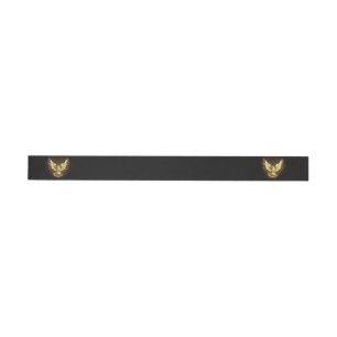 Faux Gold Foil Peace Dove on Black Wrap Around Label