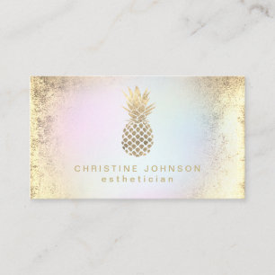 FAUX gold foil pineapple Business Card