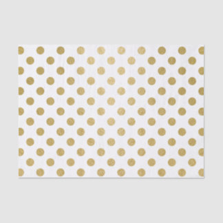 Faux Gold Foil Polka Dots Pattern Tissue Paper
