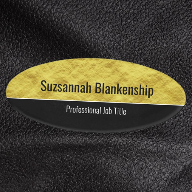 Faux Gold Foil Professional Custom Name Tag (Creator Uploaded)