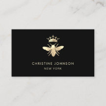 faux gold foil queen bee logo