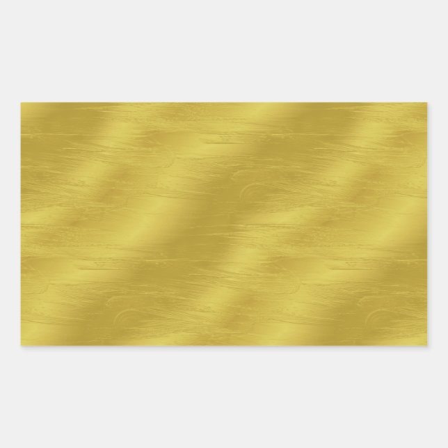 Faux Gold Foil Texture Background Sparkle Template Rectangular Sticker (Front)