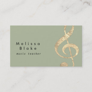 faux gold foil treble business card
