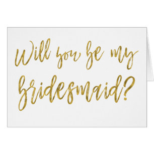 Faux Gold Foil Wedding Bridesmaid