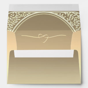 Faux Gold Foil Wedding Envelope