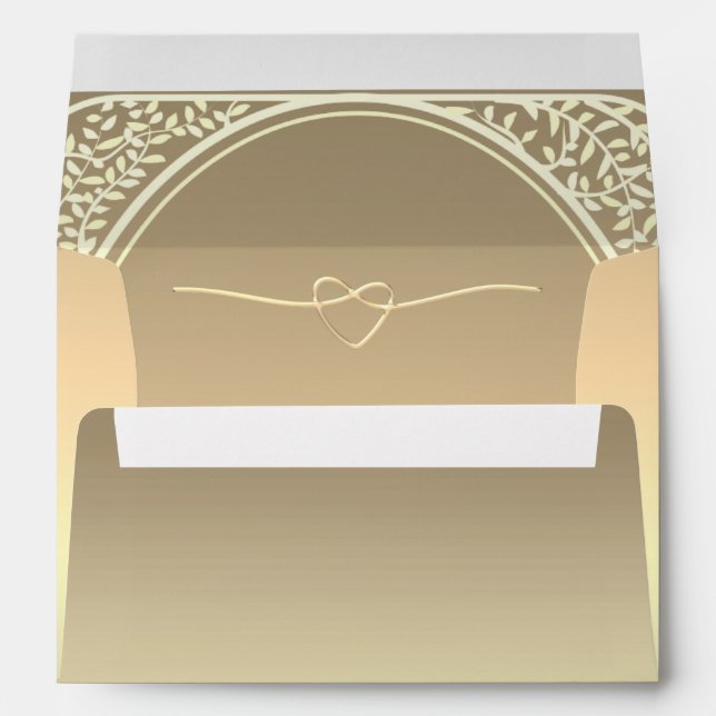 Faux Gold Foil Wedding Envelope (Back (Bottom))