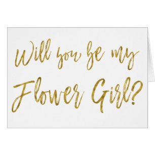 Faux Gold Foil Wedding Flower Girl