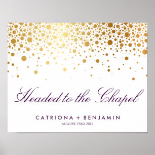 Faux Gold Foil Wedding Poster Custom Listing