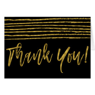 Faux Gold Foil Wedding Thank You Card