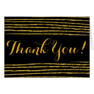 Faux Gold Foil Wedding Thank You Card