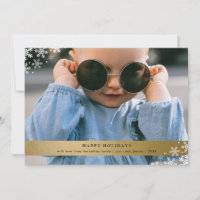 Faux Gold Foil with Snowflake Accents Photo