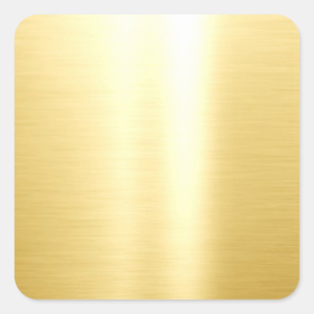 Faux Gold Glamour Blank Template Elegant Classic Square Sticker (Front)