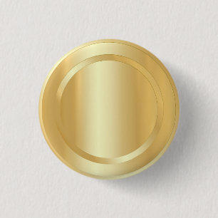 Faux Gold Glamour Elegant Trendy Template 3 Cm Round Badge