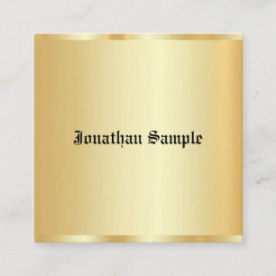 Faux Gold Glamourous Personalised Template Old Tex Square Business Card