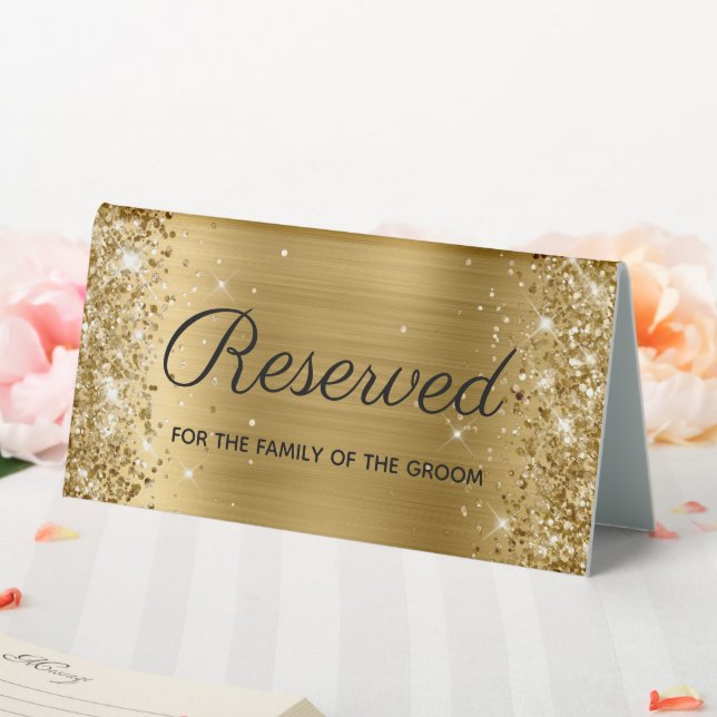 Faux Gold Glitter and Foil Reserved (In SItu (Wedding))