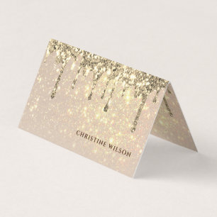 faux gold glitter background business card