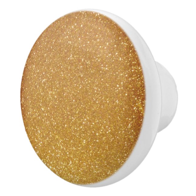 Faux gold glitter Ceramic Pull cabinet knobs (Right)