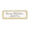 Faux Gold Glitter Foil Return Address