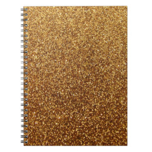 Faux Gold glitter graphic Notebook