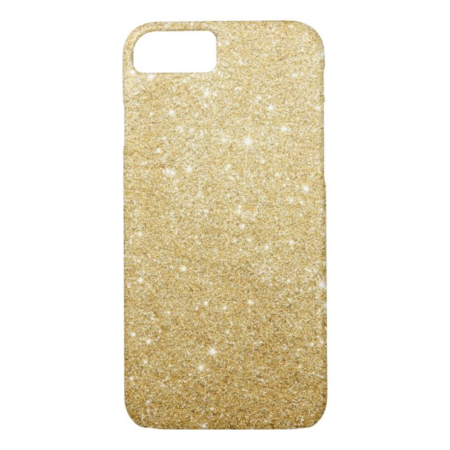 Faux Gold Glitter iPhone 7 Case (Back)
