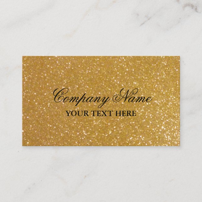 Faux gold glitter luxury business card template (Front)