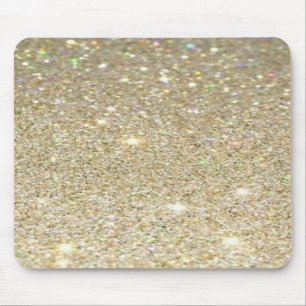 Faux Gold Glitter Mousepad, Glitter Look Mouse Pad