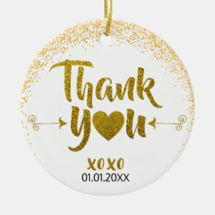 Faux Gold Glitter Ornament
