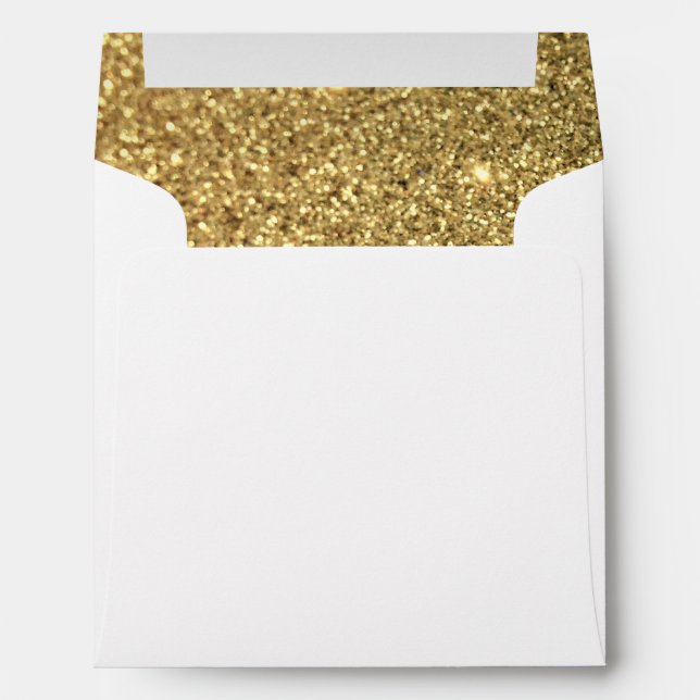 Faux Gold Glitter Photo Envelopes (Back (Bottom))