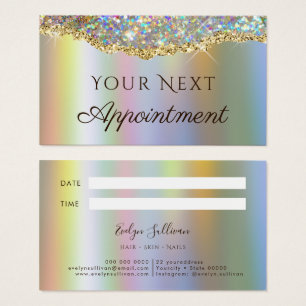 Faux gold glitter sequin Appointment Card