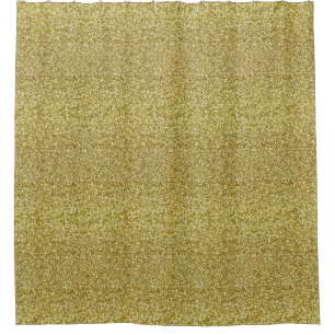 Faux Gold Glitter Shower Curtain