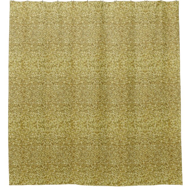 Faux Gold Glitter Shower Curtain (Front)