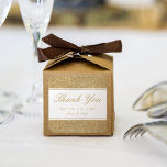 Faux Gold Glitter Wedding Thank You Favour Sticker<br><div class="desc">Customise this beautiful stylish, chic, and classy Wedding Thank You Favour Sticker designed with faux gold faux glitter. Please note that the gold glitter is a colour print and is not an actual gold or glitter. Change all the information with your own. Below are links to a matching Wedding Invitation,...</div>