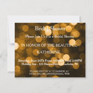 Faux Gold Glittering Fab Confetti Sparkles Dots Invitation