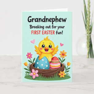 Faux Gold Grandnephew Easter Card