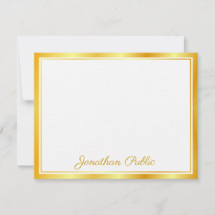 Faux Gold Hand Script Text Elegant Template Luxury