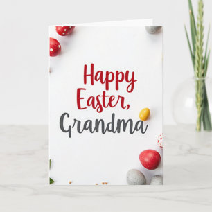Faux Gold Happy Easter Grandma Card