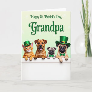 Faux Gold Holiday Pet Pals Card