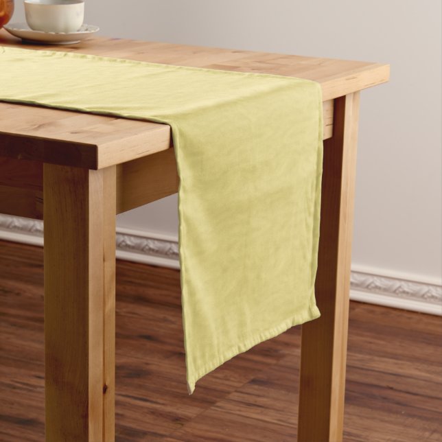 Faux gold ivory elegant simple solid short table runner (In Situ)