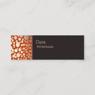 Faux Gold Leaf Circle Pattern Orange Business Card