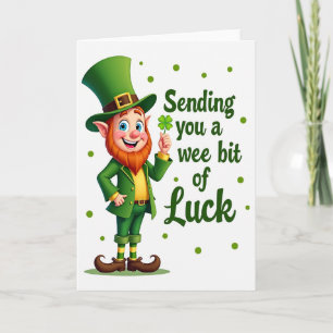 Faux Gold Leprechaun Luck Card